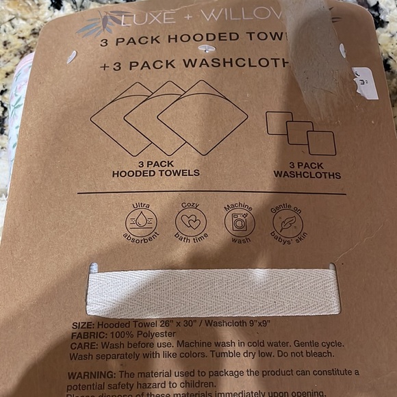 Baby towel and washcloth set - Picture 2 of 2